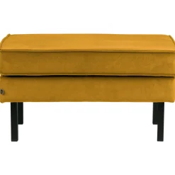 New WOOOD Rodeo hocker op poten velvet Oker