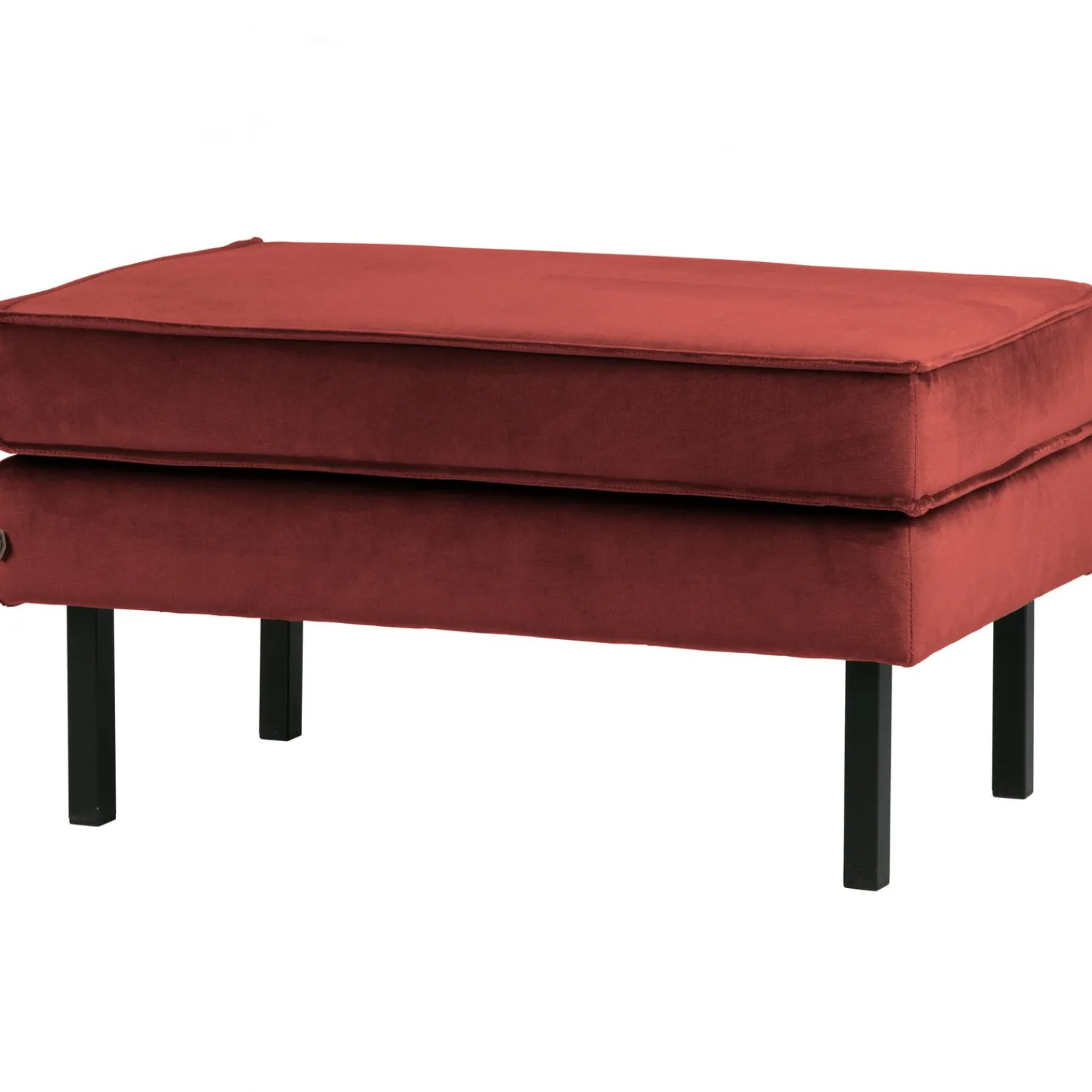 Discount WOOOD Rodeo hocker op poten velvet kastanje Kastanjebruin