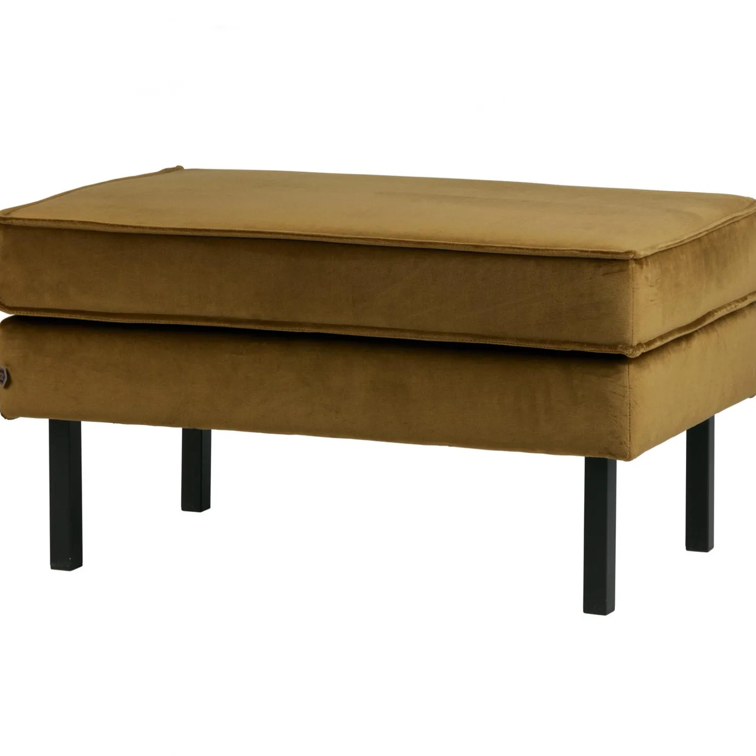 Hot WOOOD Rodeo hocker op poten velvet Honinggeel