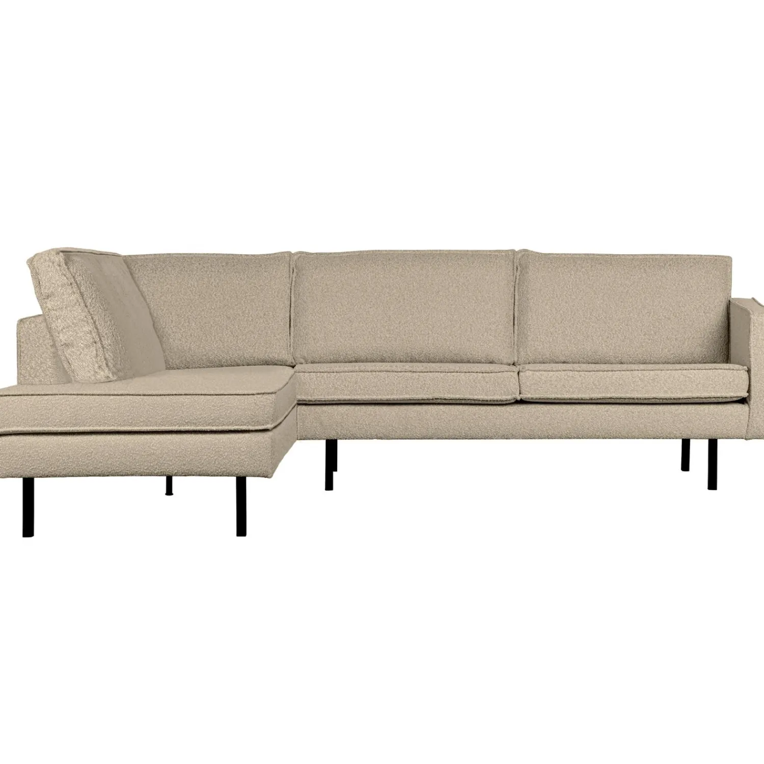 Online WOOOD Rodeo hoekbank links bouclé Beige