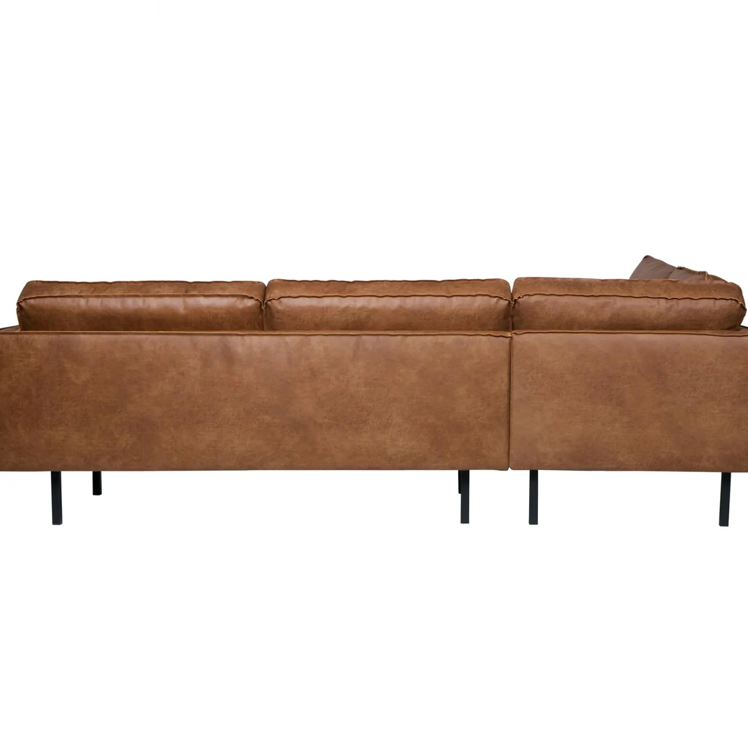 Outlet WOOOD Rodeo hoekbank links ecoleer Cognac