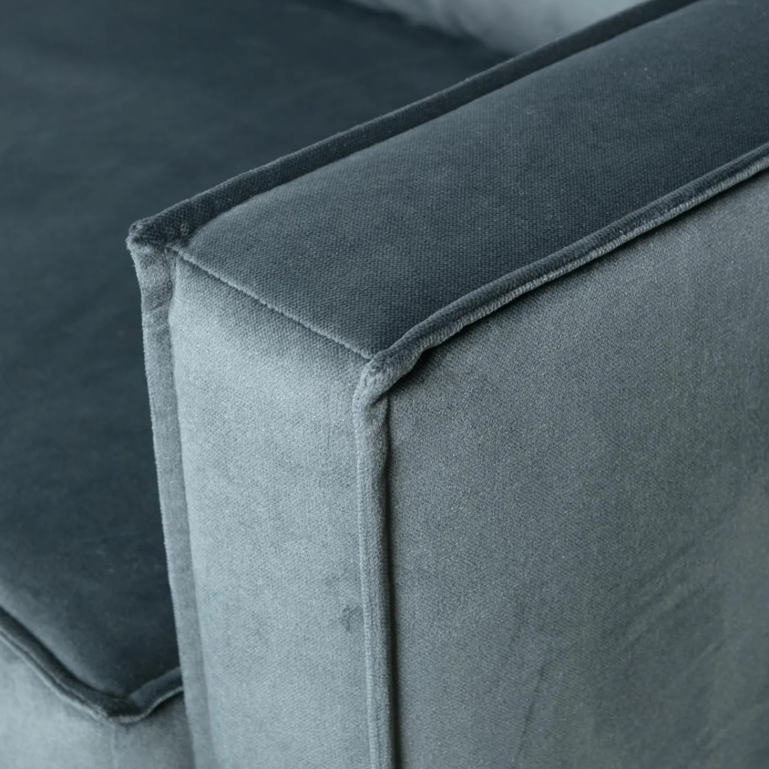 Sale WOOOD Rodeo hoekbank links velvet Groenblauw