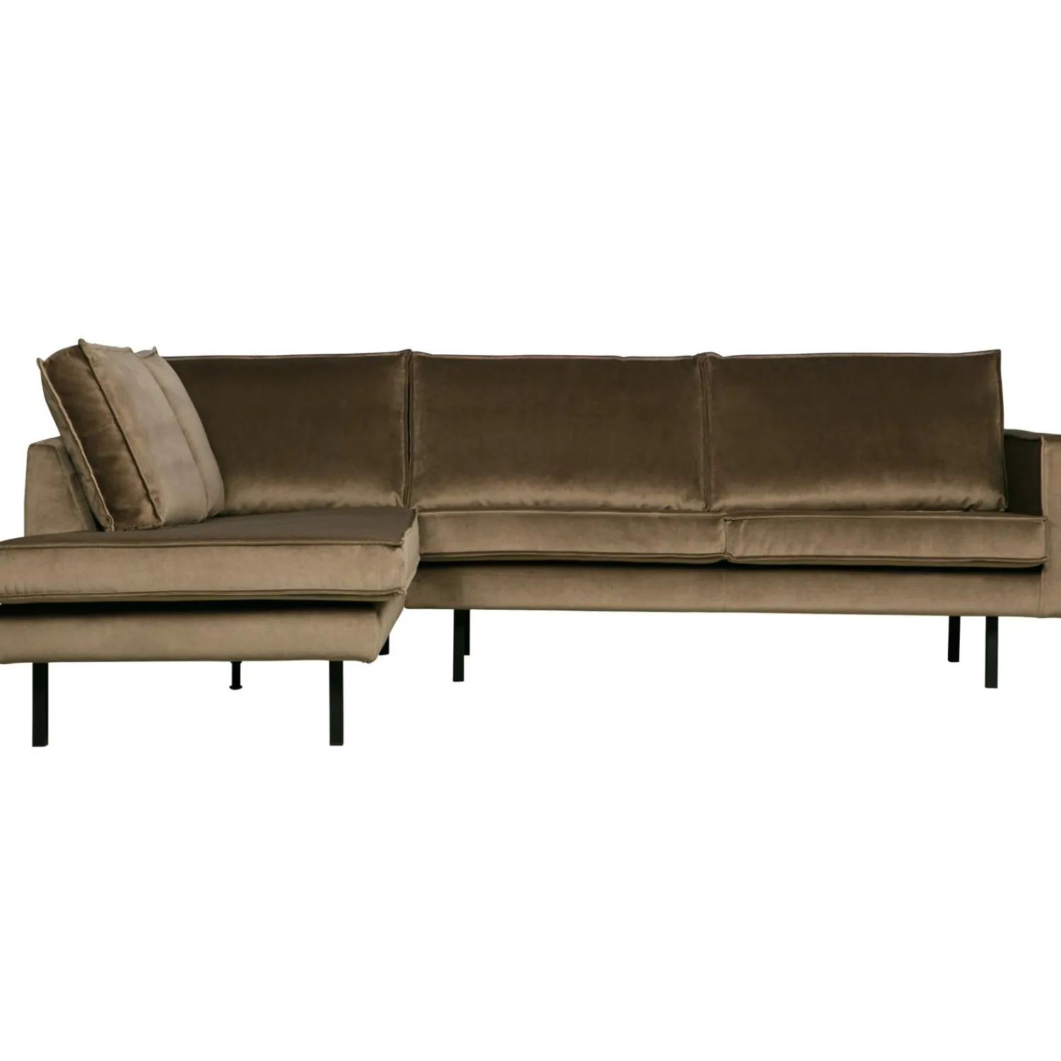 WOOOD Rodeo hoekbank links velvet Taupe