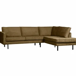 Hot WOOOD Rodeo hoekbank rechts structure velvet Brass