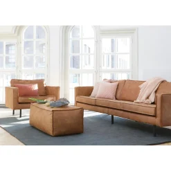 WOOOD Rodeo poef 43x120x60 ecoleer Cognac