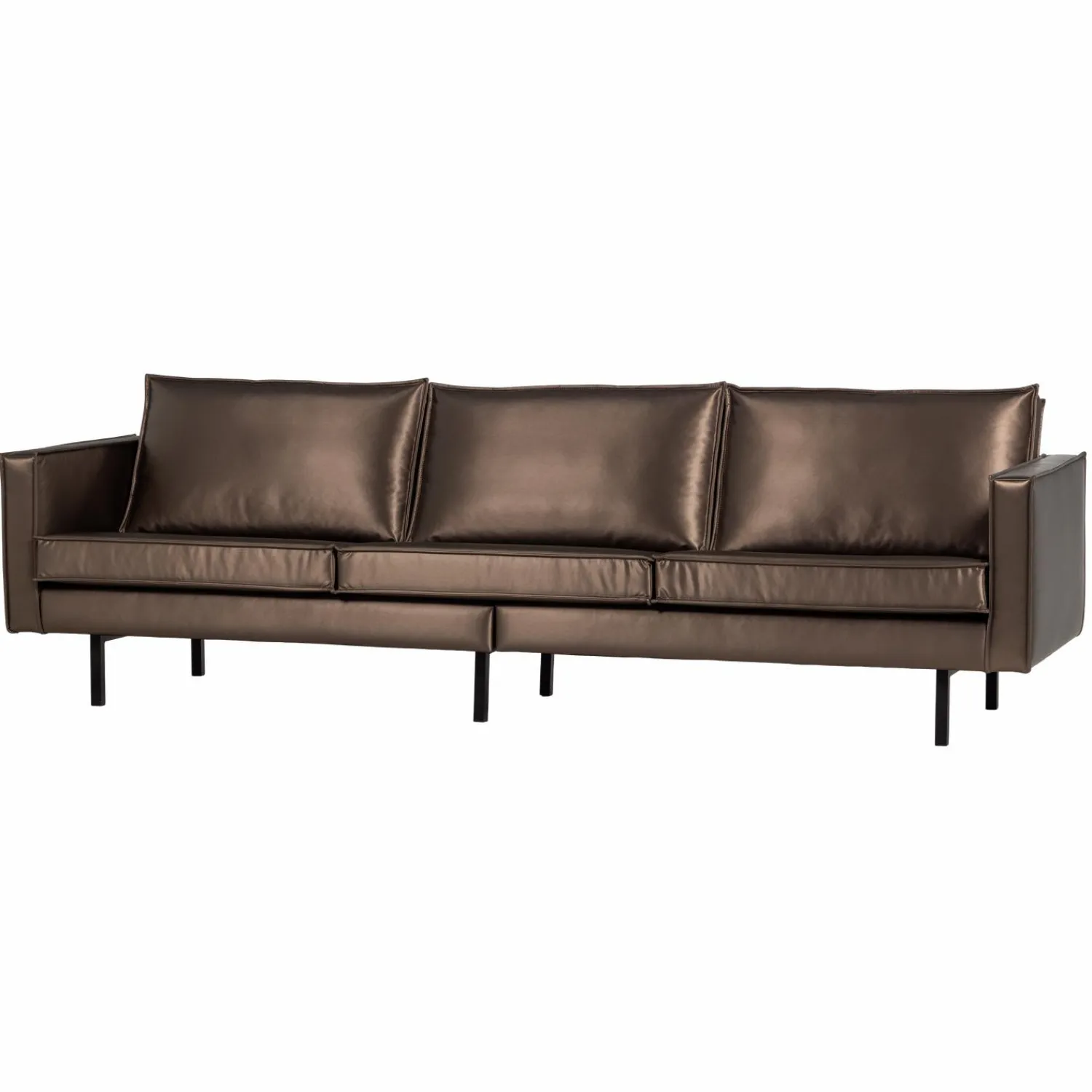 Clearance WOOOD Rodeo 3-zits bank metallic koper bruin