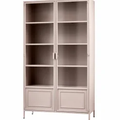 WOOOD Ronja vitrinekast XL metaal soft pink Roze