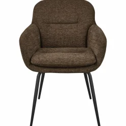 Sale WOOOD Runa eetkamerstoel chenille Warm bruin