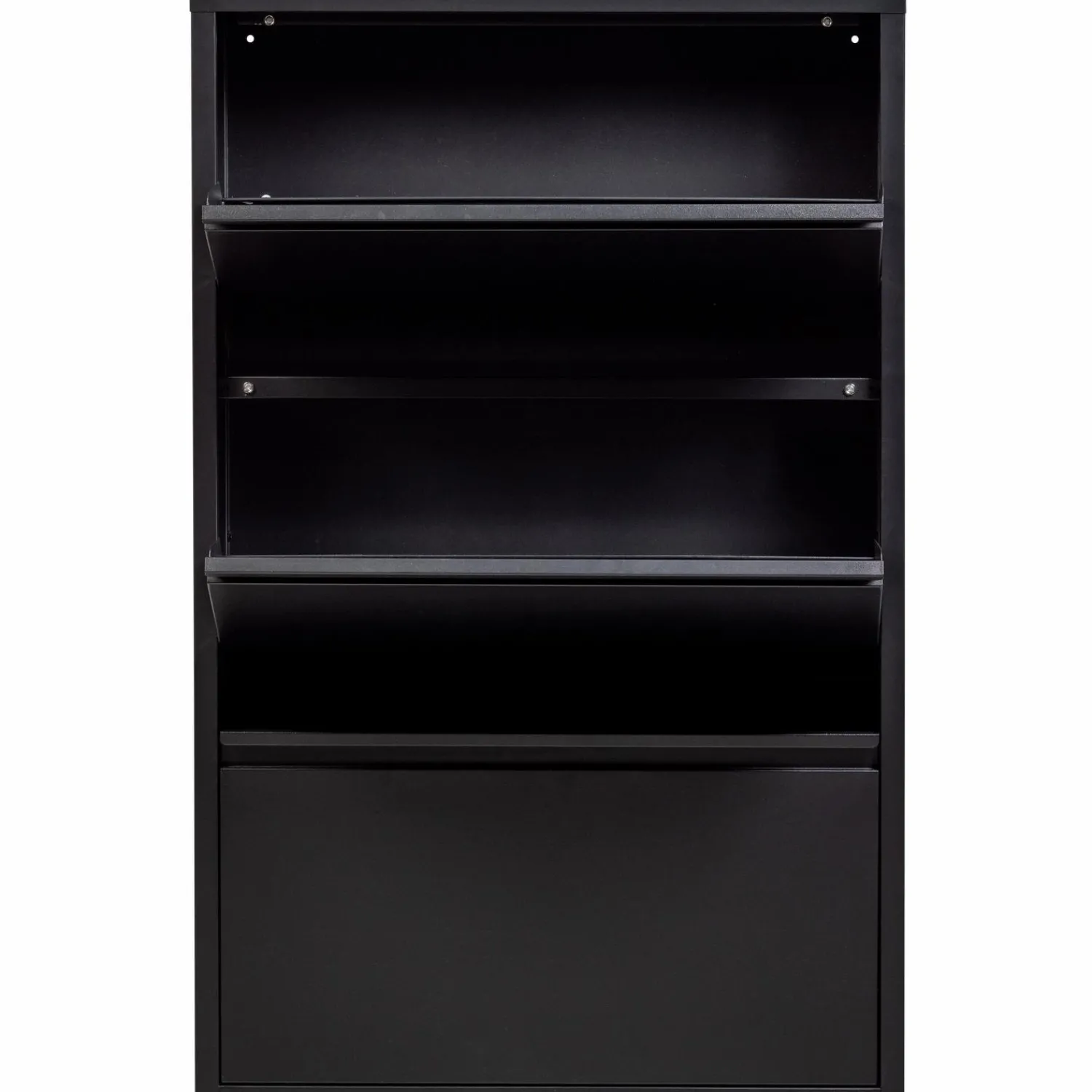 Clearance WOOOD Sabine 3-vaks schoenenkast metaal Zwart
