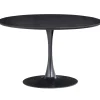 WOOOD Sammy eettafel trompetvoet rond mdf zwart ø120 cm