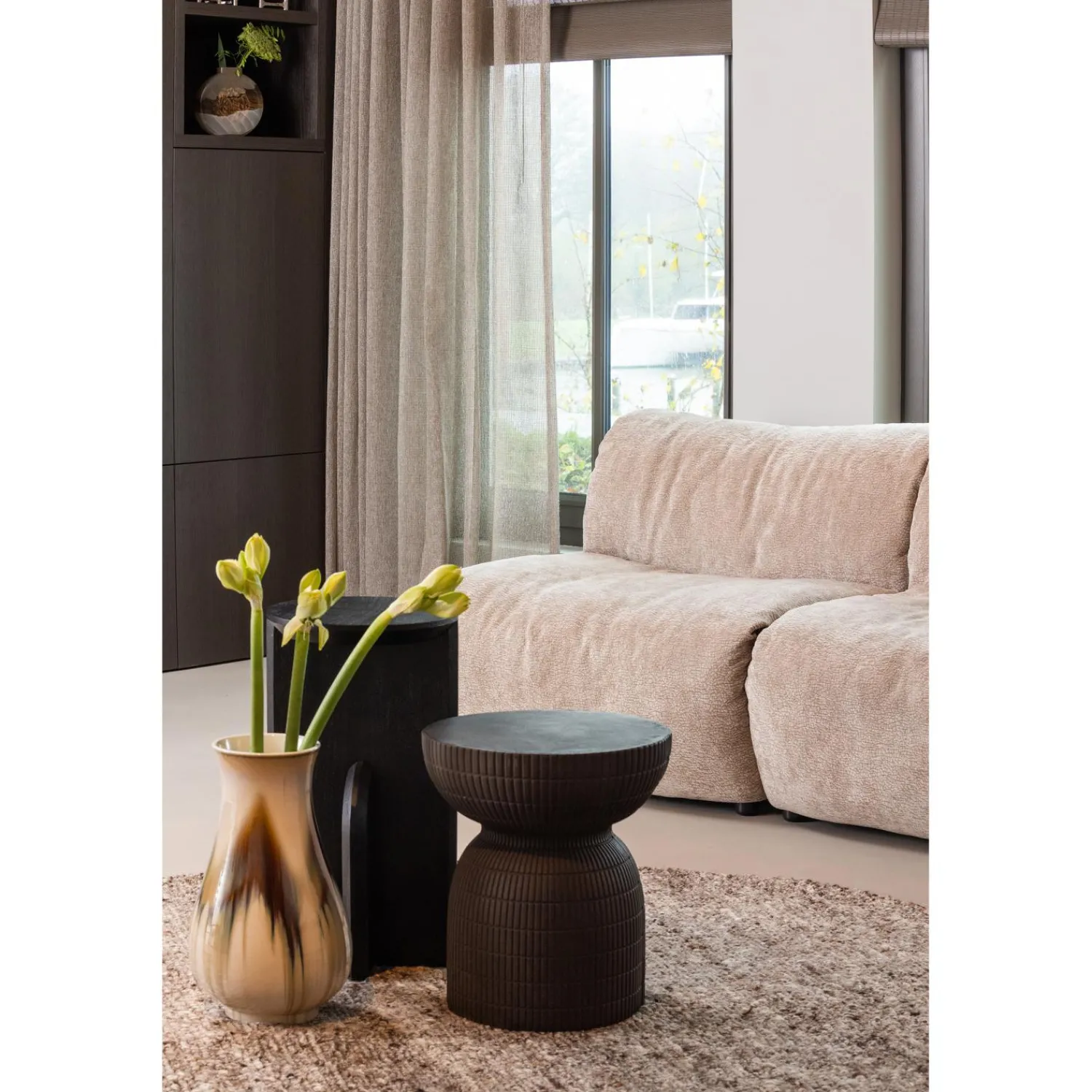 Online WOOOD Samson bijzettafel fiber clay 44xø37 cm Coffee