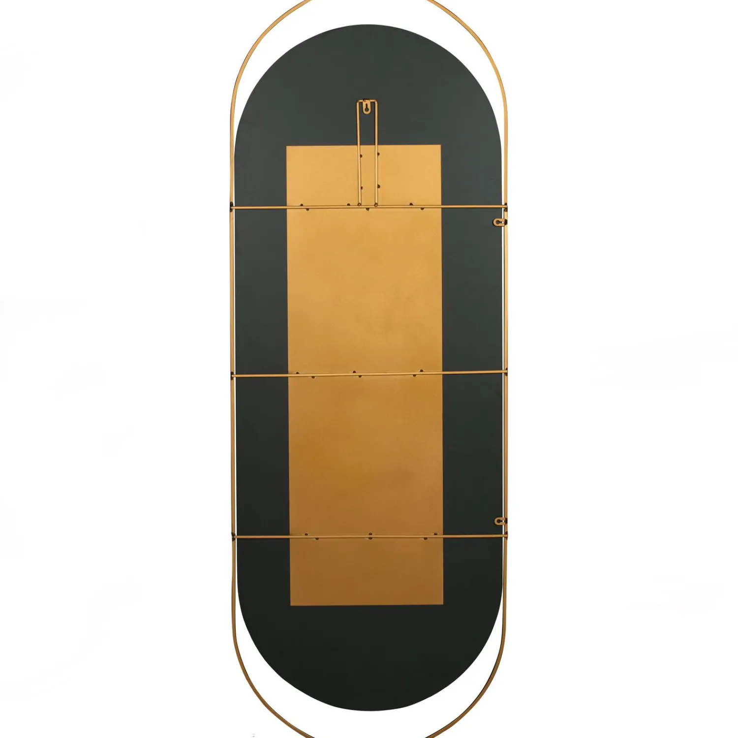 Online WOOOD Sanou passpiegel ovaal XL antique brass 168x60