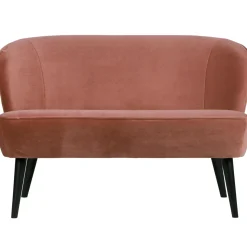 Online WOOOD Sara bankje velvet oud Roze