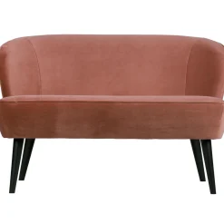 Online WOOOD Sara bankje velvet oud Roze