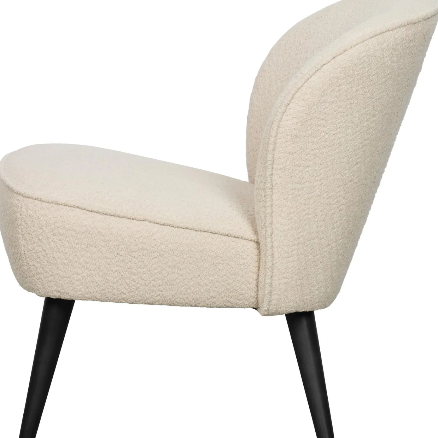 Best WOOOD Sara fauteuil bouclé crème