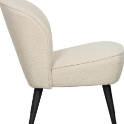 Best WOOOD Sara fauteuil bouclé crème