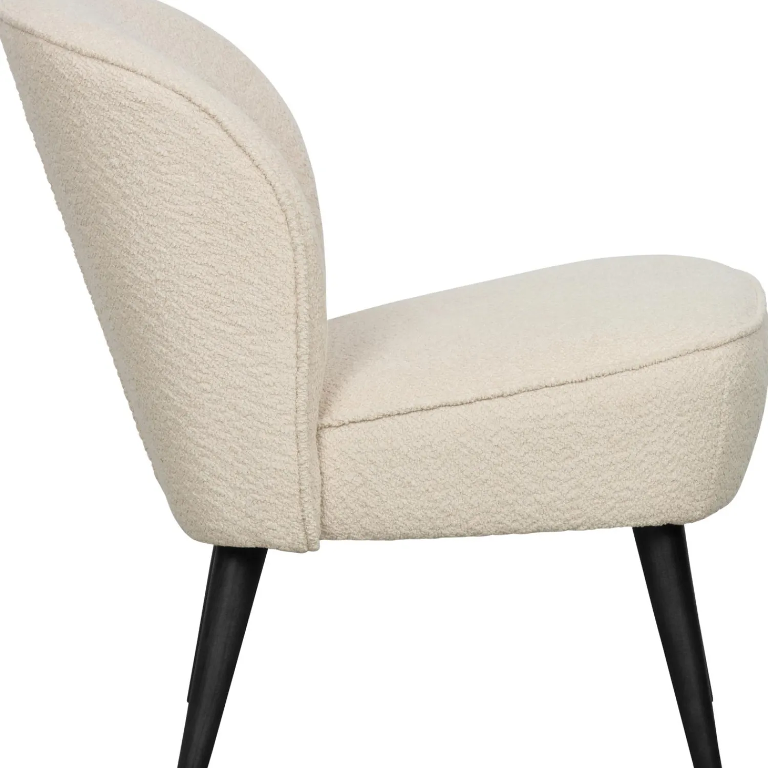 Best WOOOD Sara fauteuil bouclé crème