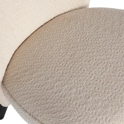 Best WOOOD Sara fauteuil bouclé crème