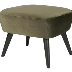 Best WOOOD Sara hocker op poten velvet warm Groen