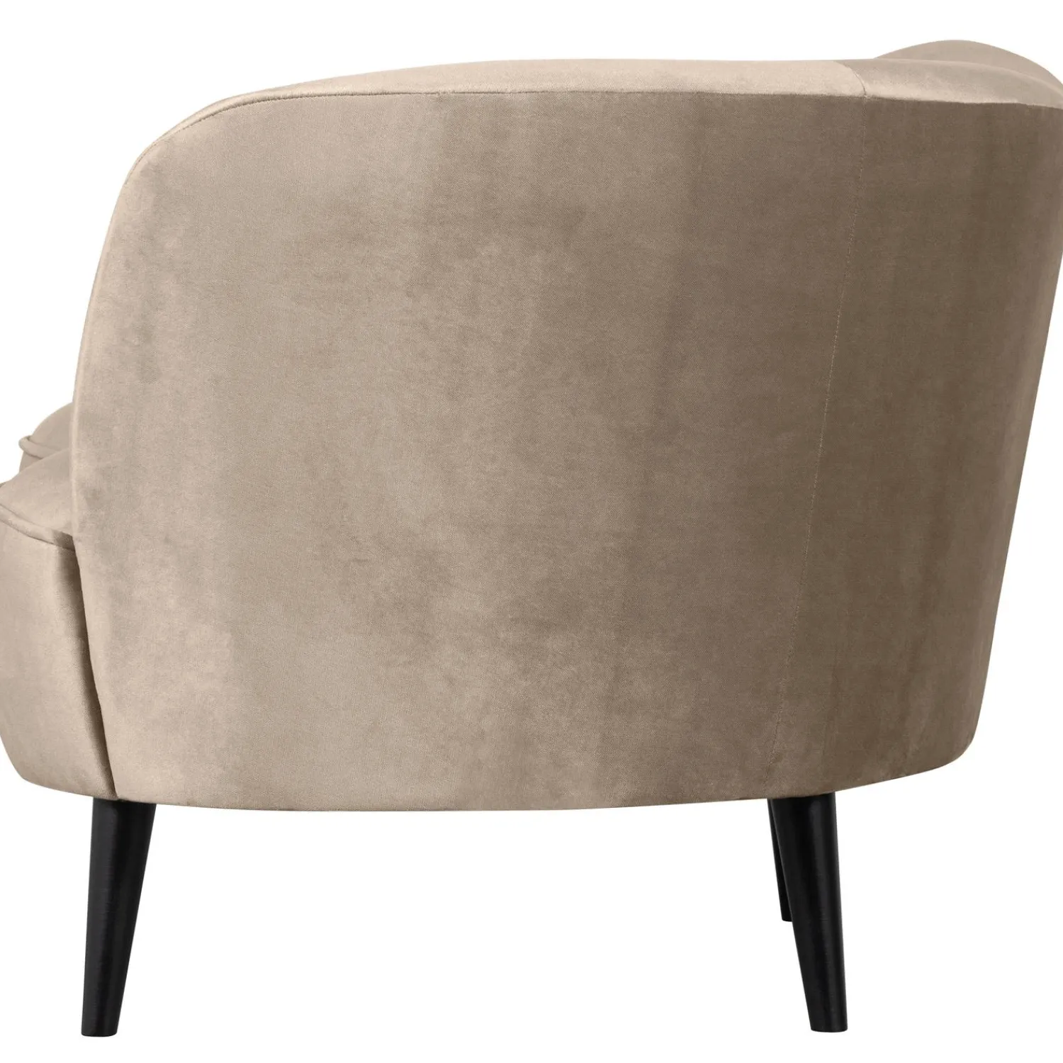 Best WOOOD Sara lounge fauteuil links velvet Khaki
