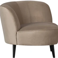 Discount WOOOD Sara lounge fauteuil rechts velvet Khaki