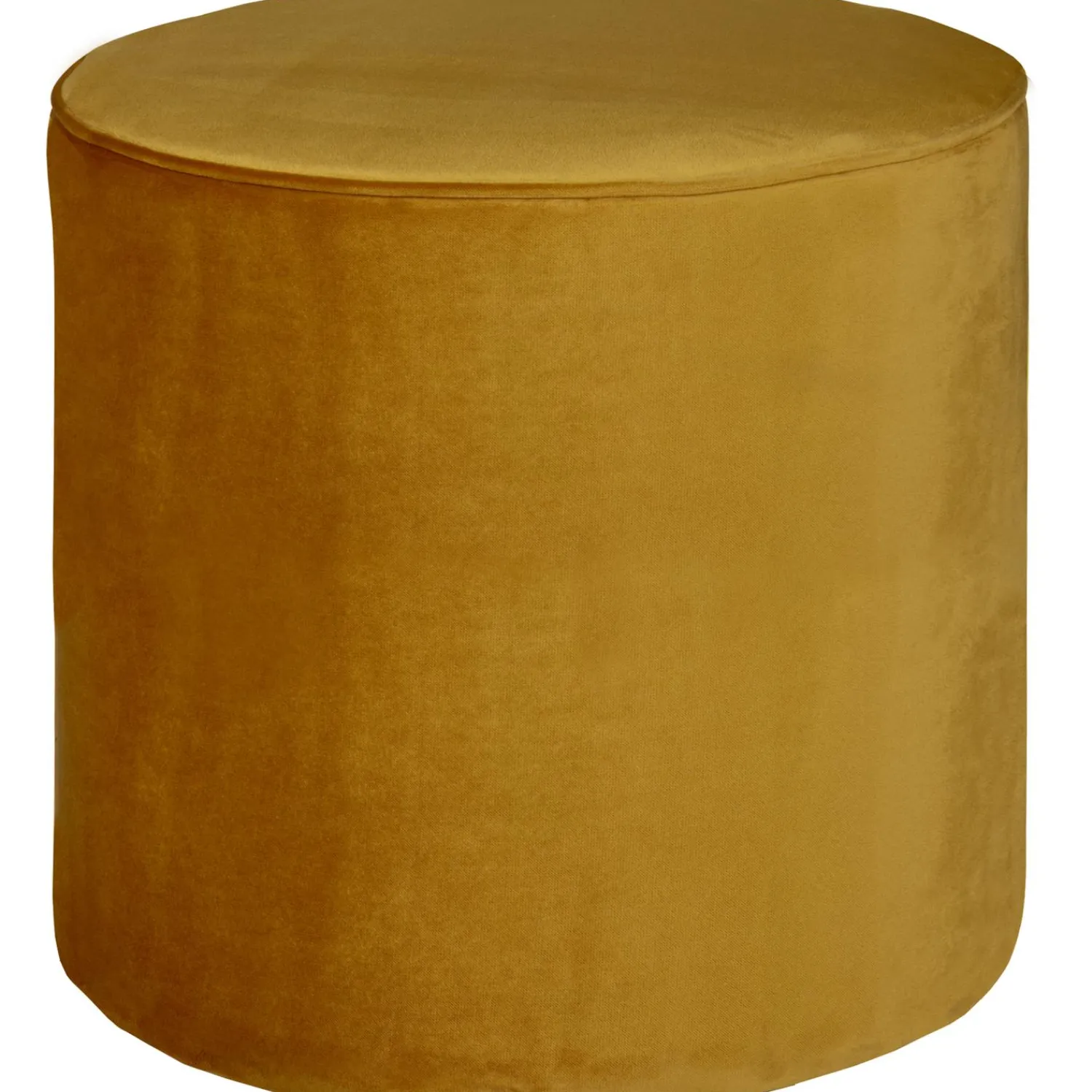 Outlet WOOOD Sara poef hoog velvet 46xø46 Oker