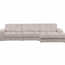 WOOOD Second Date chaise longue rechts ribstof Naturel