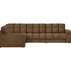 WOOOD Second Date hoekbank links structure velvet Brass