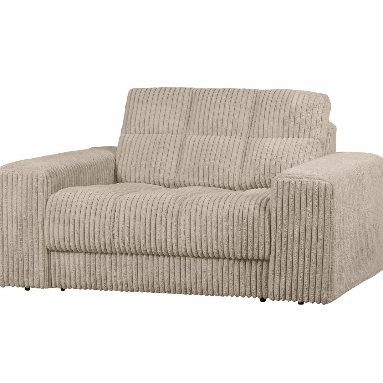 Best WOOOD Second Date loveseat ribstof Travertin