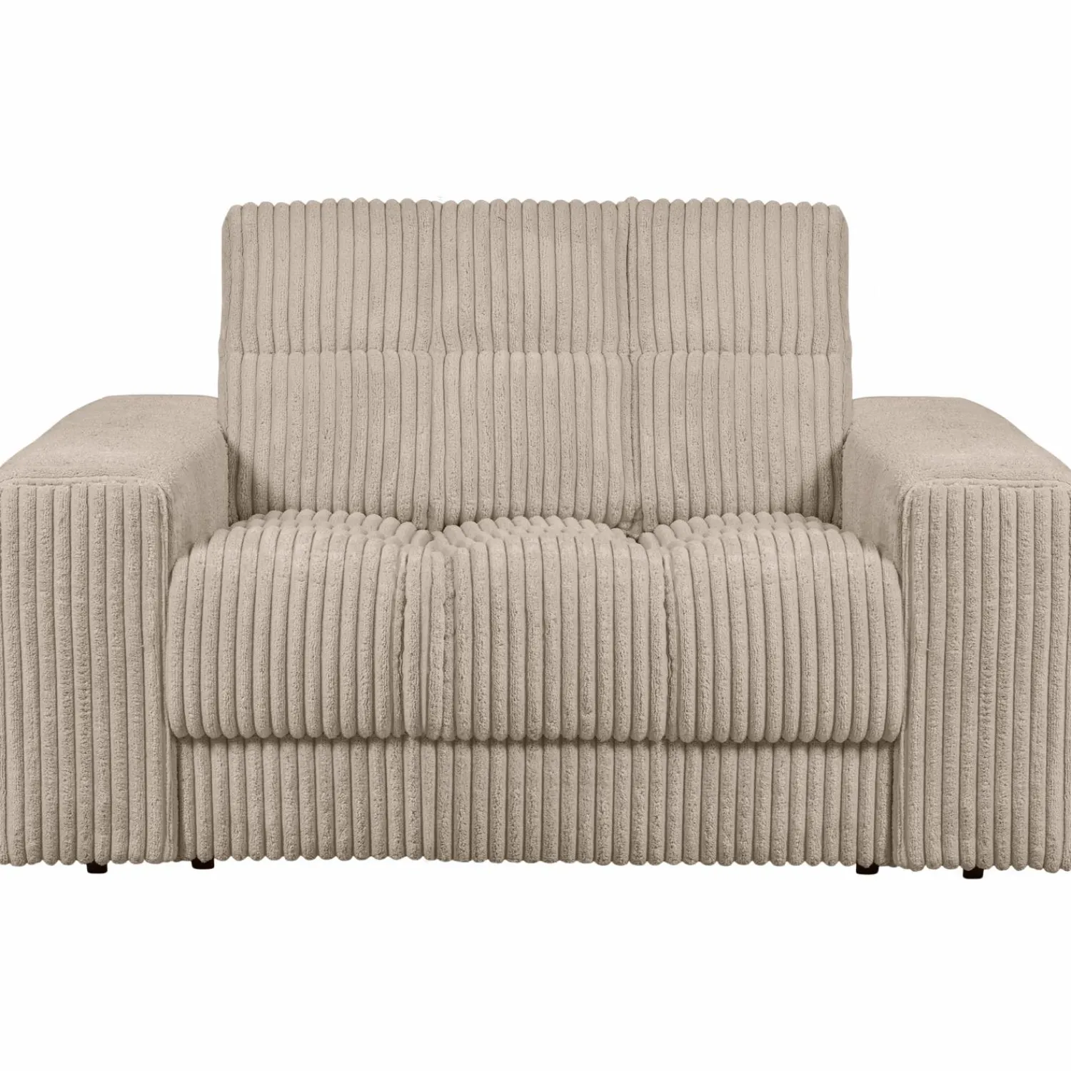 Best WOOOD Second Date loveseat ribstof Travertin