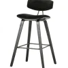 Best WOOOD Senn barstoel velvet zwart