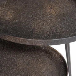Clearance WOOOD Set v 2 - Crude bijzettafels antique brons