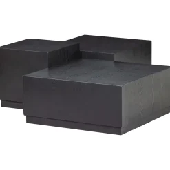 Discount WOOOD Set v 3 - Pim bijzettafels hout zwart