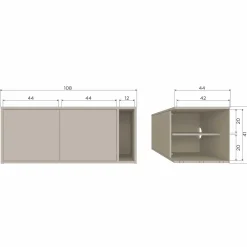 New WOOOD Settle Down tv meubel/bankje 108 cm grenen Dust