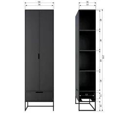 Outlet WOOOD Silas hoge kast grenen Dust