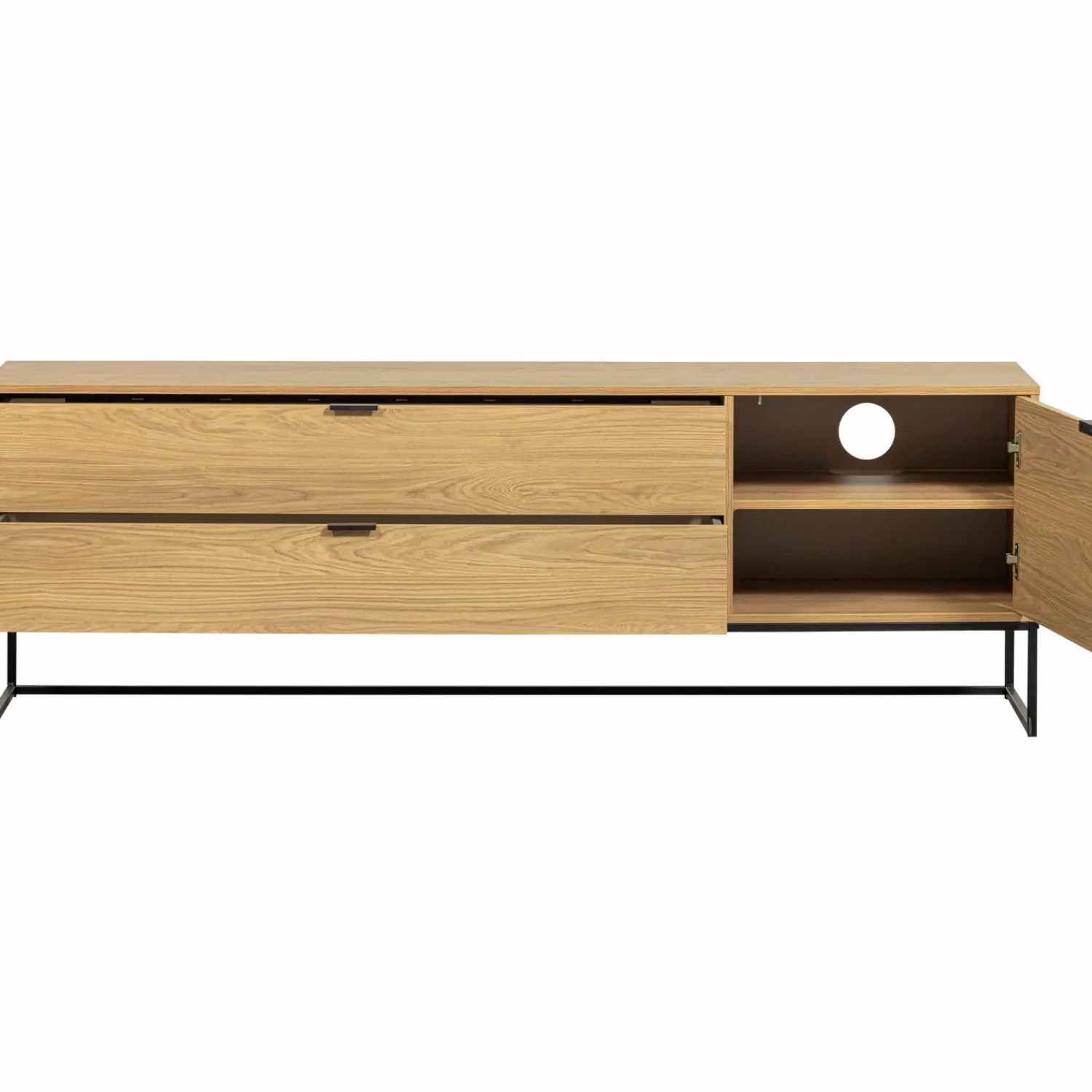 Sale WOOOD Silas tv meubel 180 cm decor Eiken