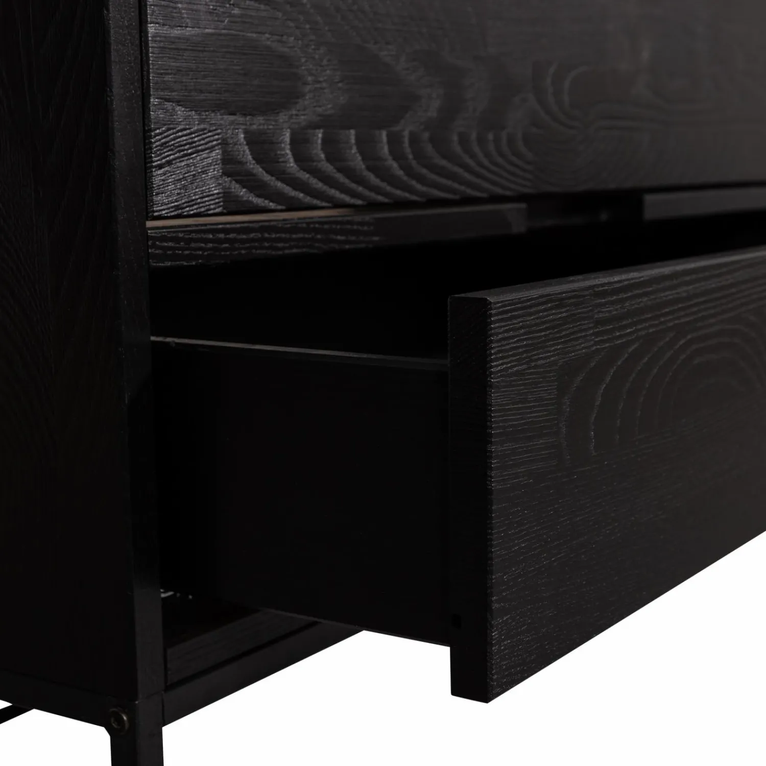 Outlet WOOOD Silas tv meubel 120 cm essen Blacknight