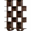 Hot WOOOD Sinne boekenkast hout walnoot 180x130 cm