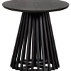 Online WOOOD Slats High bijzettafel hout zwart 48xø50