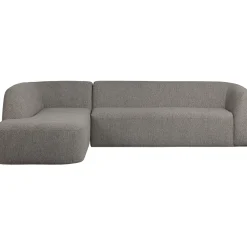 Best WOOOD Sloping hoekbank links Grijs melange