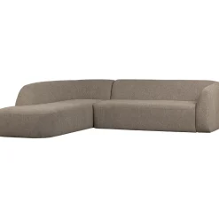 Sale WOOOD Sloping hoekbank links Lichtbruin melange