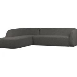Clearance WOOOD Sloping hoekbank melangelinks grijs/zwart Grijs/zwart melange
