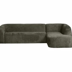 Discount WOOOD Sloping hoekbank rechts structure velvet Frost