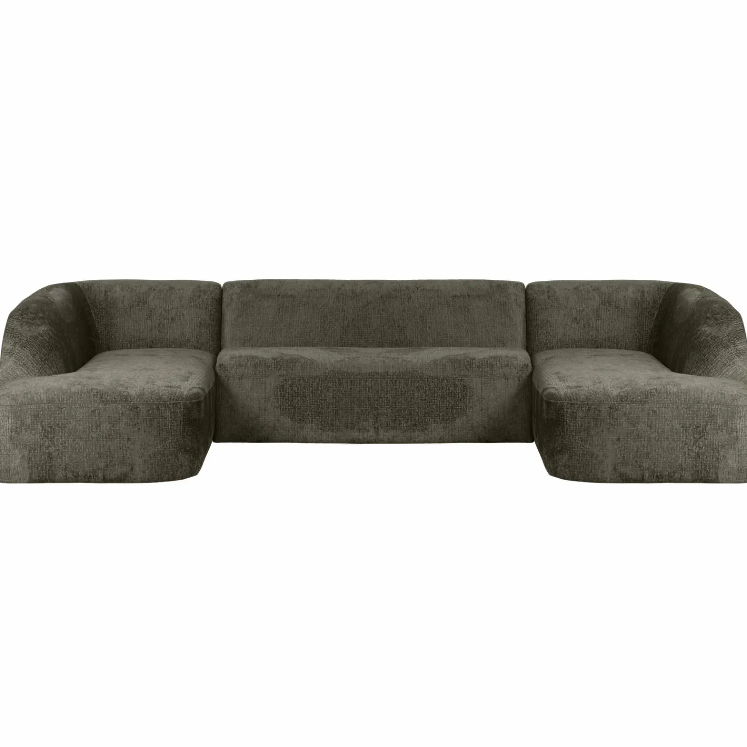 Discount WOOOD Sloping U-vorm bank structure velvet Frost