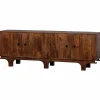 WOOOD Staes dressoir 4-deurs mango hout walnoot