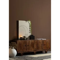 WOOOD Staes dressoir 4-deurs mango hout walnoot