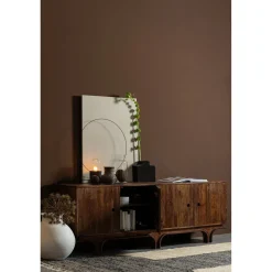 WOOOD Staes dressoir 4-deurs mango hout walnoot