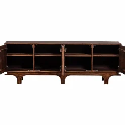 WOOOD Staes dressoir 4-deurs mango hout walnoot