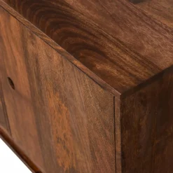 WOOOD Staes dressoir 4-deurs mango hout walnoot