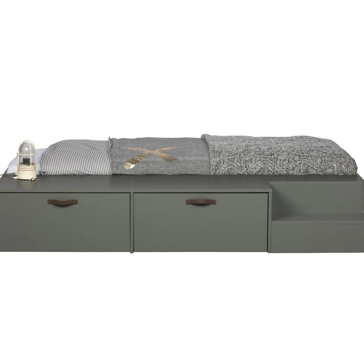 Sale WOOOD Stage bed + lades grenen soap 80x200 cm excl. lattenbodem